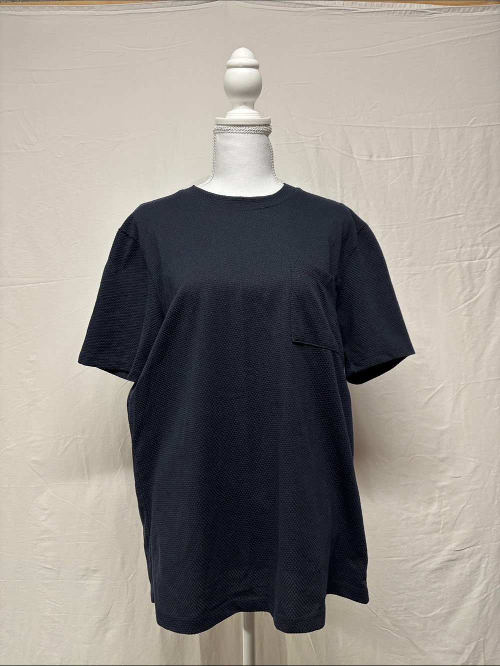 Men's Navy Short Sleeve Crewneck Pocket Tee